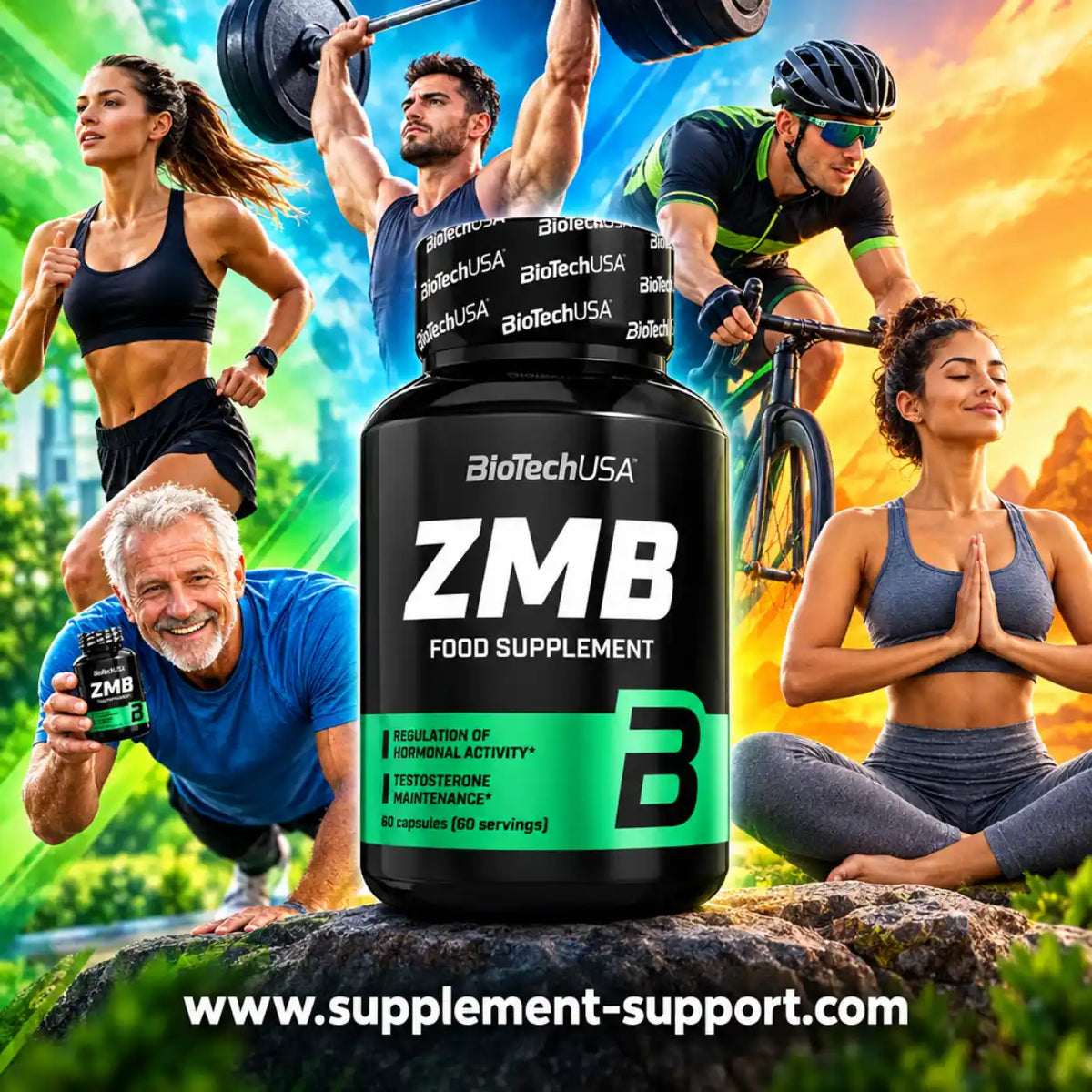 BioTech USA ZMB Nahrungsergänzungsmittel für Sportler in verschiedenen Fitness-Szenarien.