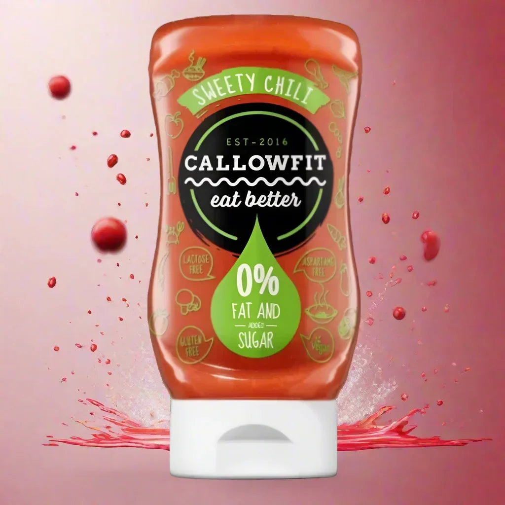 Sweety Chili Sauce von Callowfit, 0% Fett und Zucker, ideal für Sportler und Fitnessbegeisterte