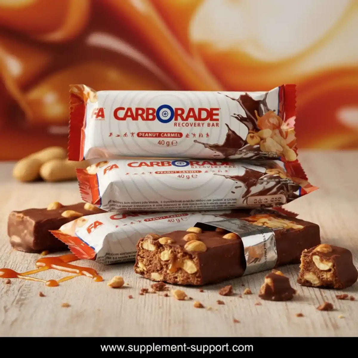 FA Nutrition Carborade Recovery Bar mit Erdnuss-Karamell-Geschmack