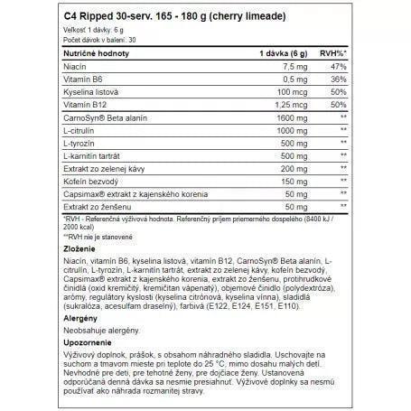 CELLUCOR - C4 RIPPED 180g - Supplement-Support.com