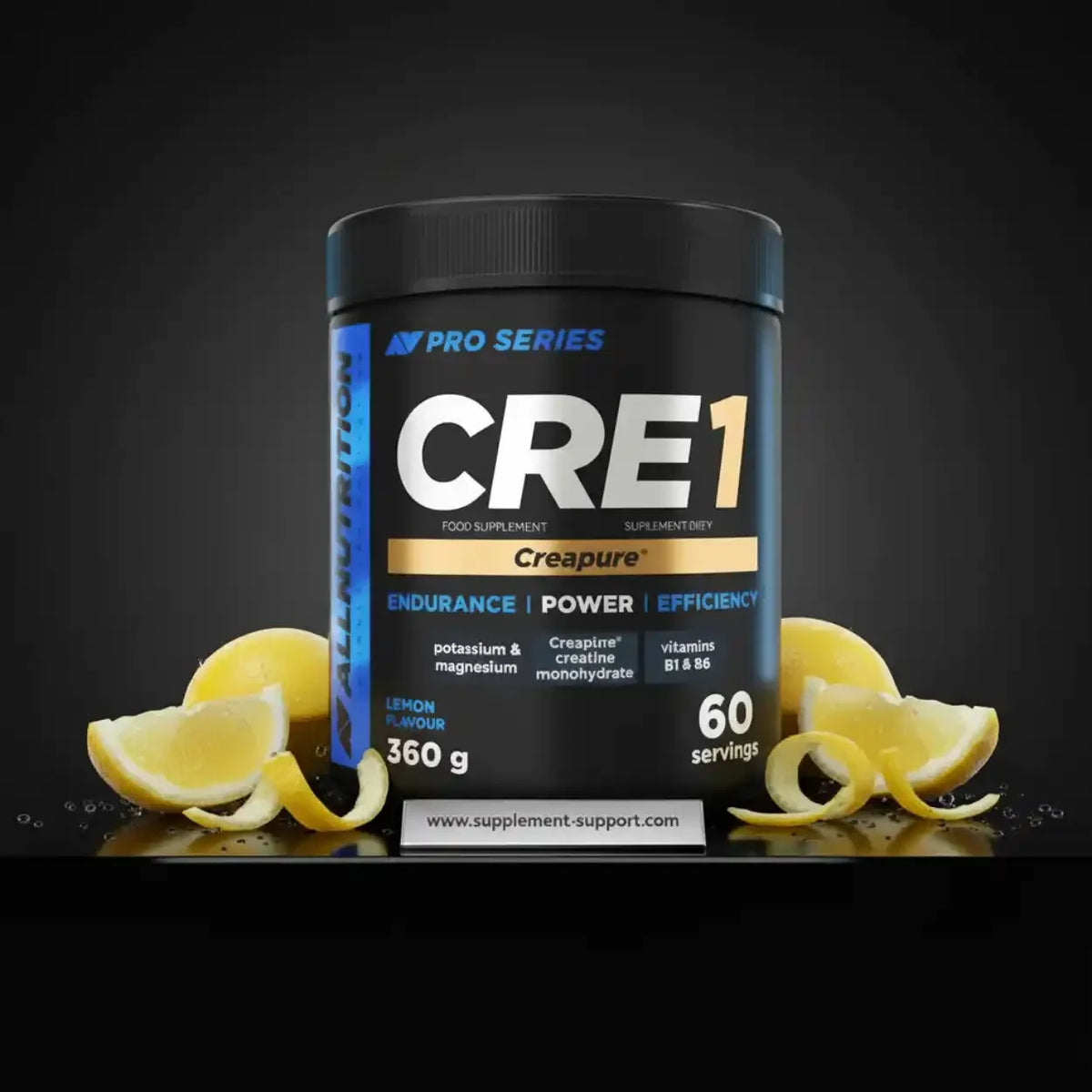 All Nutrition CRE1 Creapure Kreatin-Monohydrat Pulver mit Zitronengeschmack