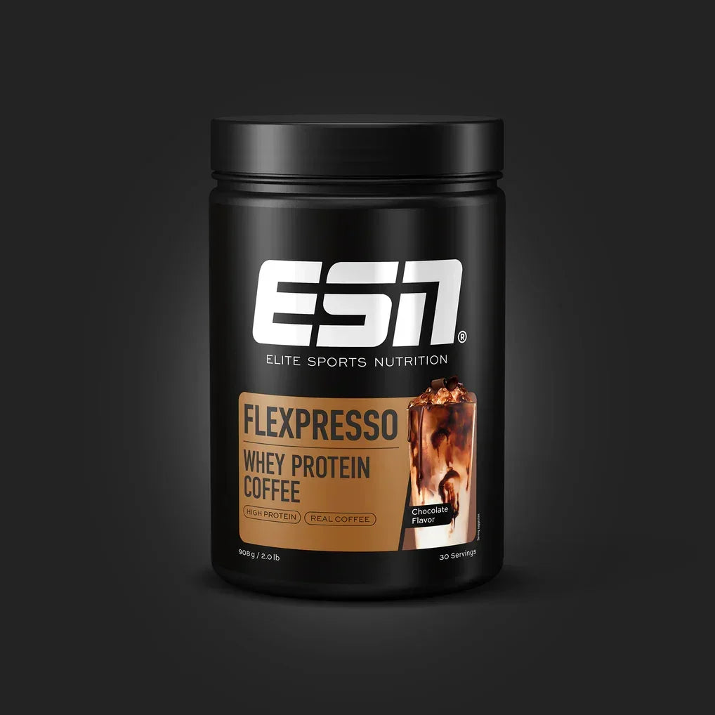 ESN Flexpresso Whey Protein Coffee, Schokoladen-Geschmack, hochwertiges Proteinpulver für Sportler