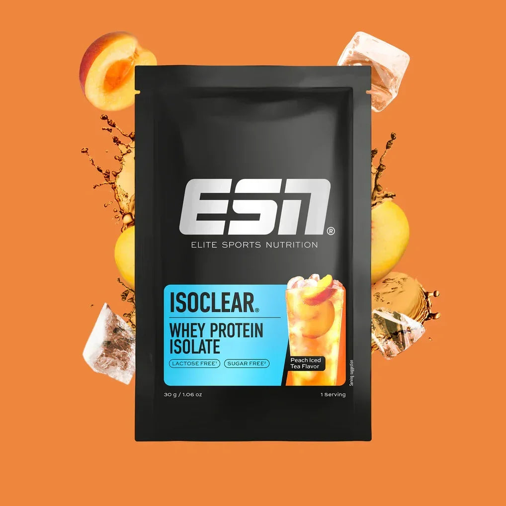 ESN Isoclear Whey Protein Isolate, Pfirsich-Eistee-Geschmack, laktosefrei, zuckerfrei