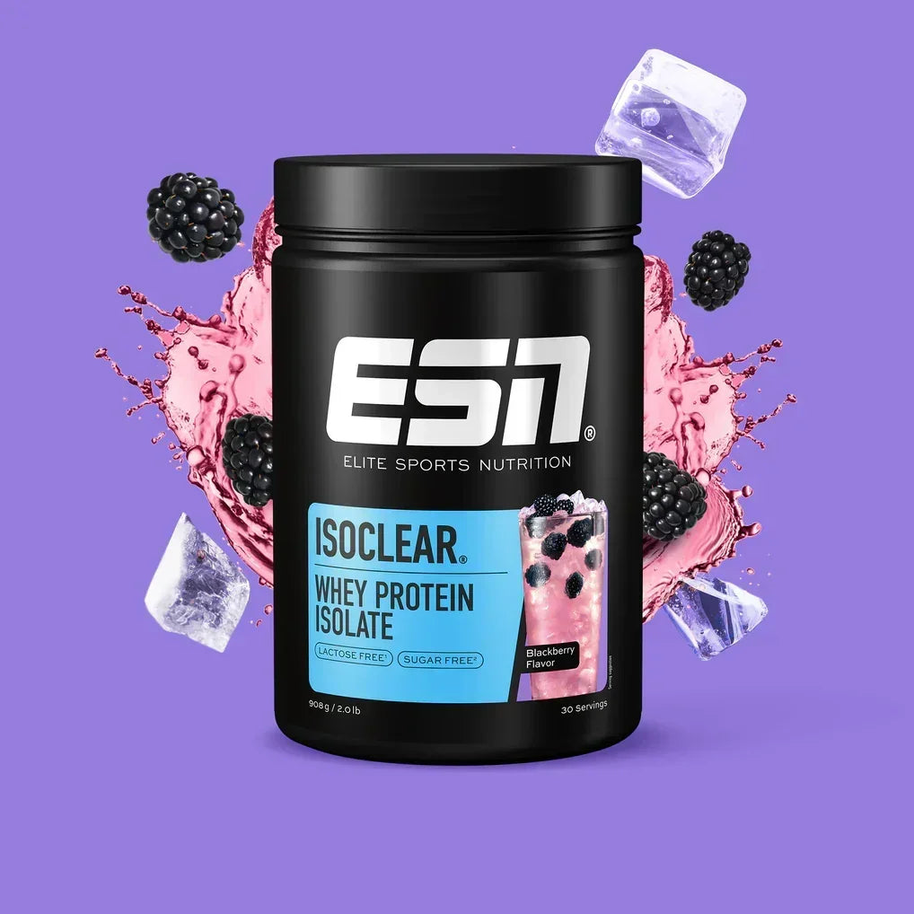 ESN Isoclear Whey Protein Isolate, Himbeergeschmack, laktosefrei & zuckerfrei, ideal für Sportler und Fitness