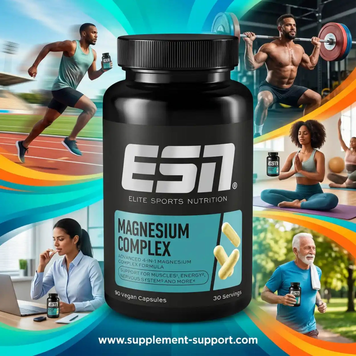 ESN Magnesium Complex Nahrungsergänzungsmittel für Sportler und aktive Menschen