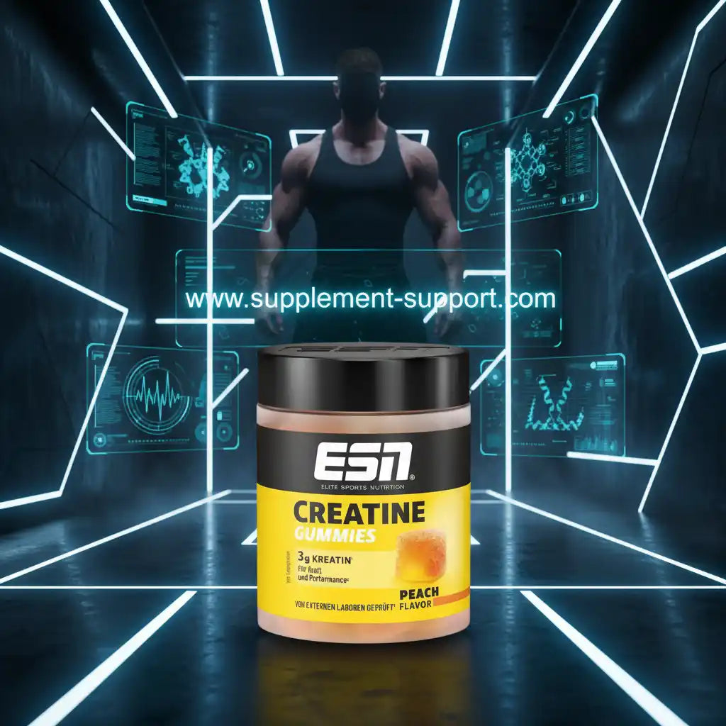 ESN Creatine Gummies Pfirsichgeschmack für Kraft & Performance, Nahrungsergänzung für Sportler