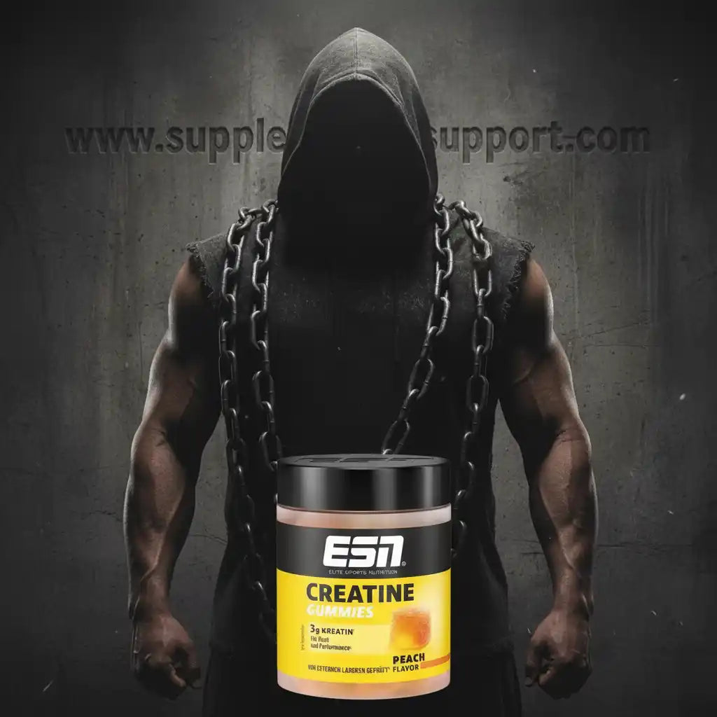 ESN Creatine Gummies Pfirsich Geschmack – Nahrungsergänzung für Sportler mit 3g Kreatin pro Portion