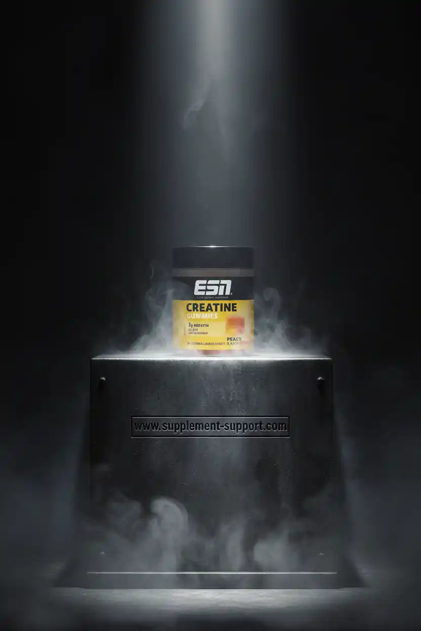 ESN Creatine Gummies Peach – Nahrungsergänzung für Sportler mit 3g Kreatin pro Portion
