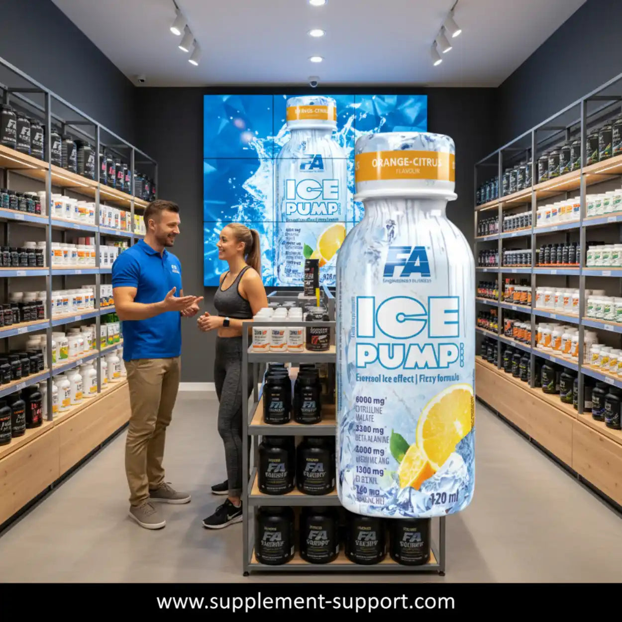 ICE PUMP Shot Pre Workout Booster 24x120ml - Supplement-Support.com