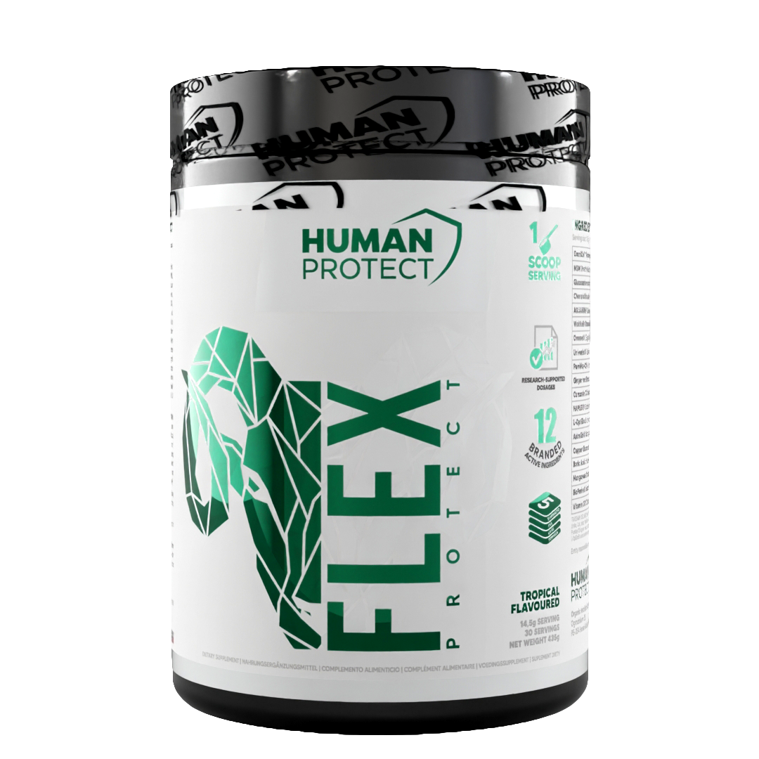 Human Protect Flex Protect tropisch, Nahrungsergänzung für Sportler mit 12 Wirkstoffen