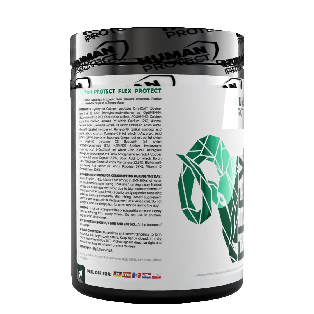 Human Protect Flex Protect Pulver – Nahrungsergänzung mit Kollagen, Zink & Vitamin C für Gelenke und Bindegewebe