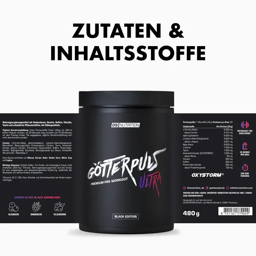 Götterpuls ULTRA - Premium Pre Workout 480g - Supplement-Support.com