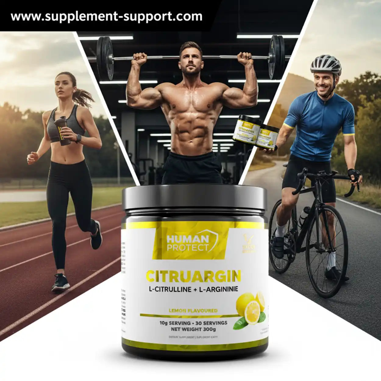 Human Protect Citruargin L-Citrullin und L-Arginin Nahrungsergänzung für Sportler