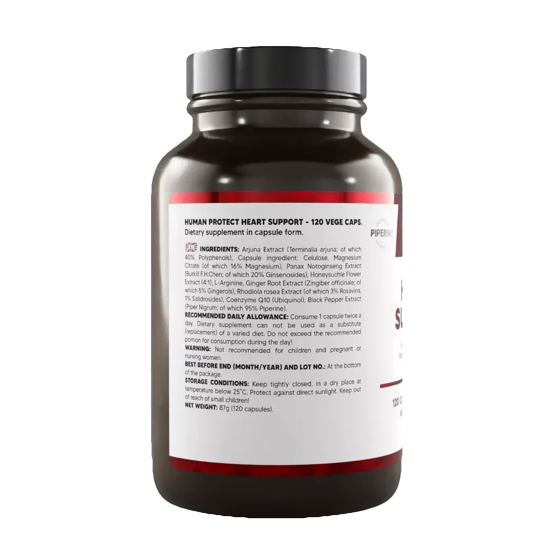HUMAN PROTECT HEART SUPPORT – 120 VEGE CAPS. - Supplement-Support.com