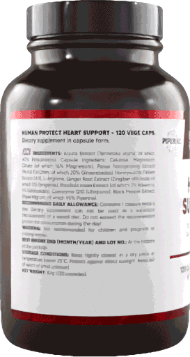 HUMAN PROTECT HEART SUPPORT – 120 VEGE CAPS. - Supplement-Support.com