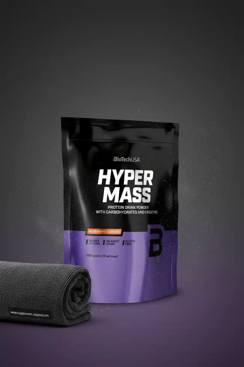 BioTechUSA Hyper Mass Protein Powder mit Kohlenhydraten und Kreatin, glutenfrei, für Muskelaufbau