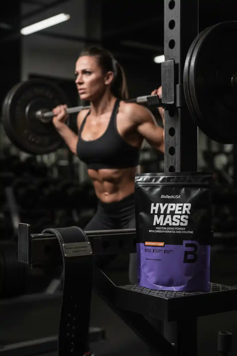 BiotechUSA Hyper Mass Protein Powder mit Kohlenhydraten und Kreatin im Fitnessstudio