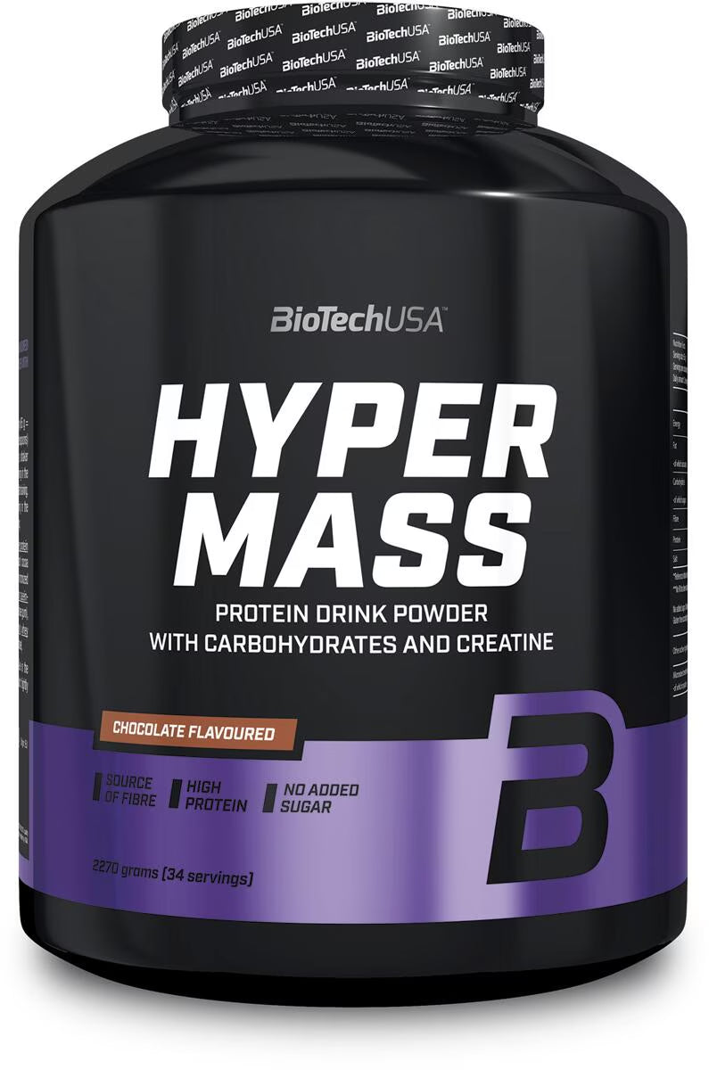 BioTechUSA Hyper Mass Protein Powder mit Kohlenhydraten & Kreatin, Schokolade, 2270g
