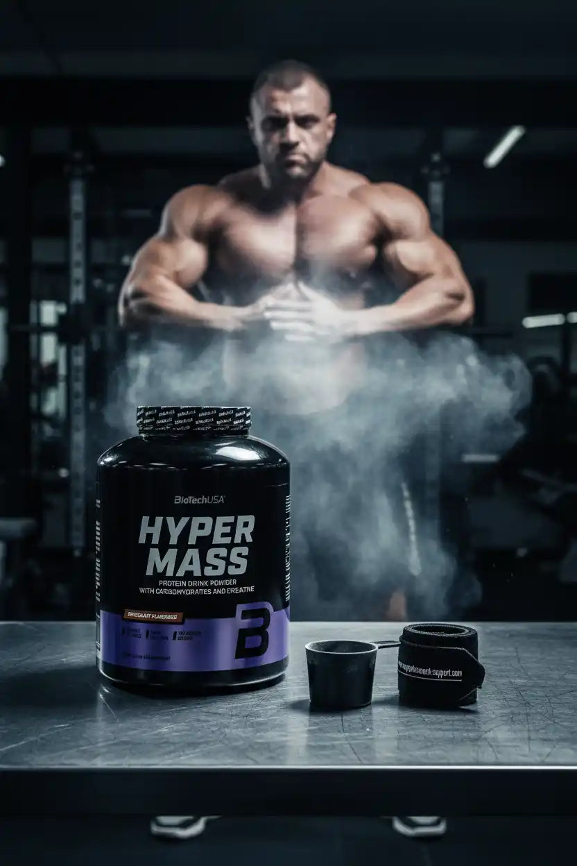 BiotechUSA Hyper Mass Proteinpulver mit Kohlenhydraten und Kreatin für Muskelaufbau im Fitnessstudio