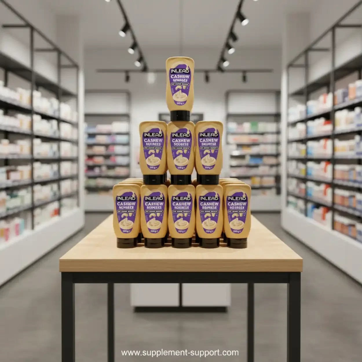 INLEAD Cashew Squeeze 260g im Regal eines Berliner Supplement-Shops, Nahrungsergänzung