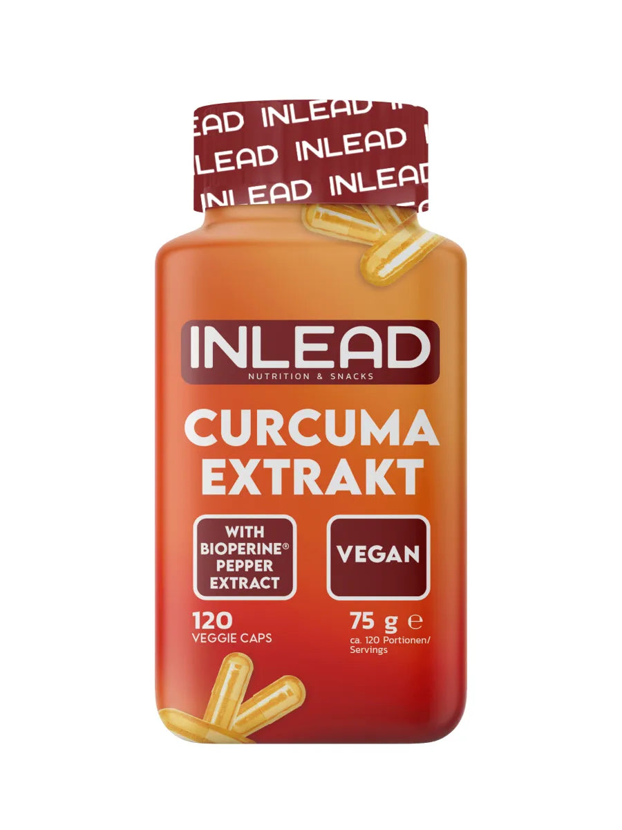 INLEAD Curcuma Extrakt mit Bioperine, vegan, 120 Veggie Caps für Sportler und Fitness