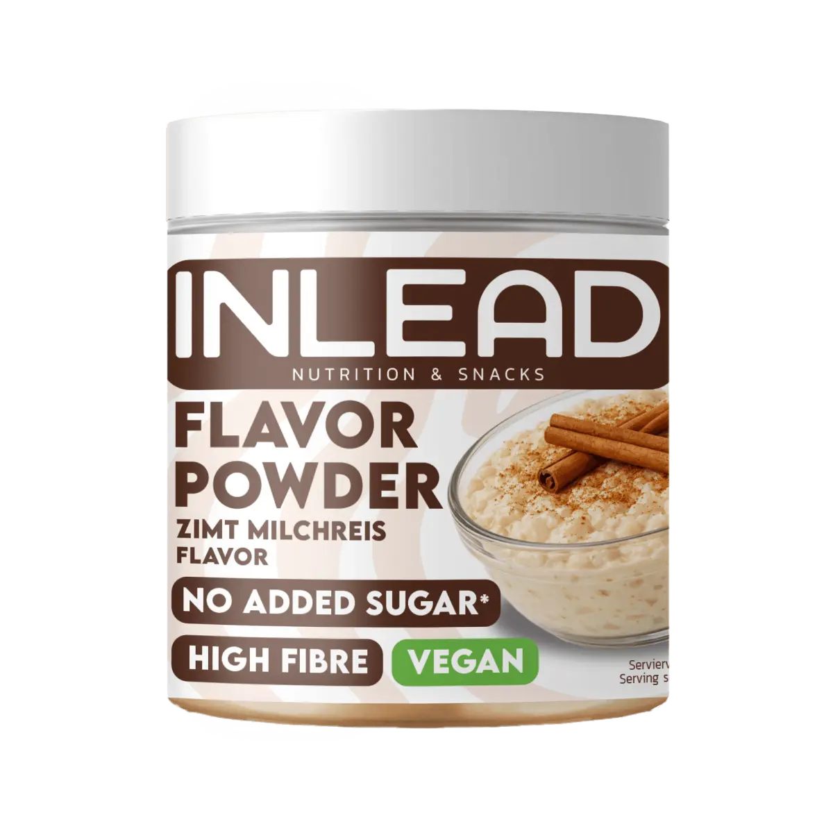 Inlead Flavor Powder Zimt Milchreis Geschmack, vegan und ohne Zuckerzusatz