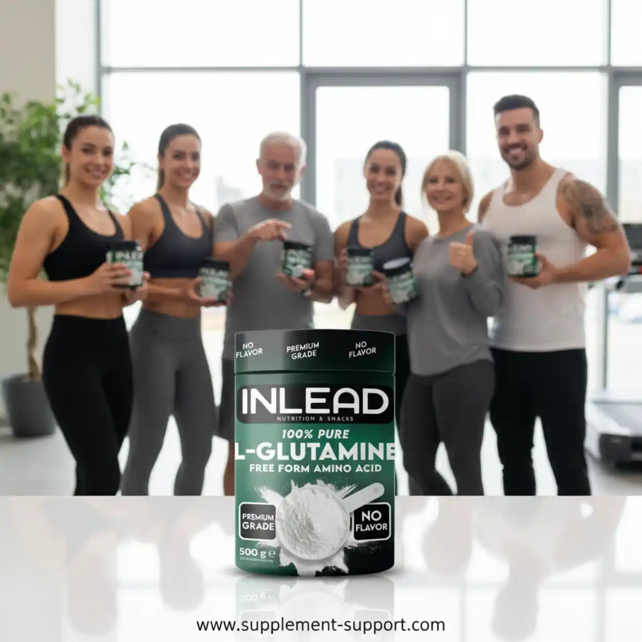 Inlead L-Glutamine 500g - Supplement-Support.com