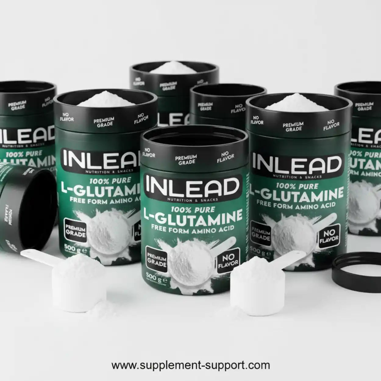 Inlead L-Glutamine 500g - Supplement-Support.com