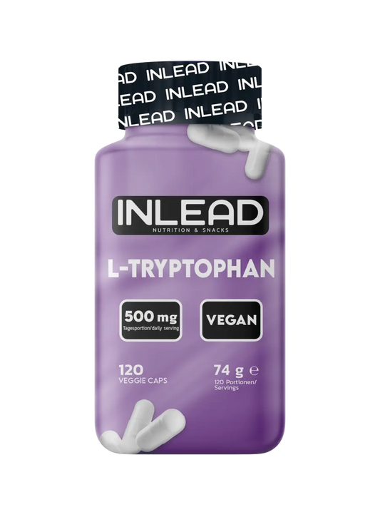 L-Tryptophan Nahrungsergänzung, lila Dose, 120 vegane Kapseln, 500mg pro Portion
