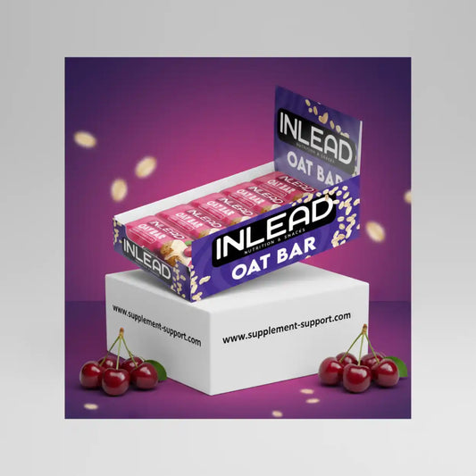 INLEAD Oat Bar 20er Karton, Kirsch-Joghurt-Geschmack, Proteinriegel mit Hafer, Kirschen