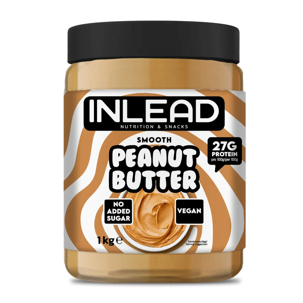 Großes Glas Erdnussbutter, cremig, vegan, ohne Zuckerzusatz, proteinreich, 1 kg