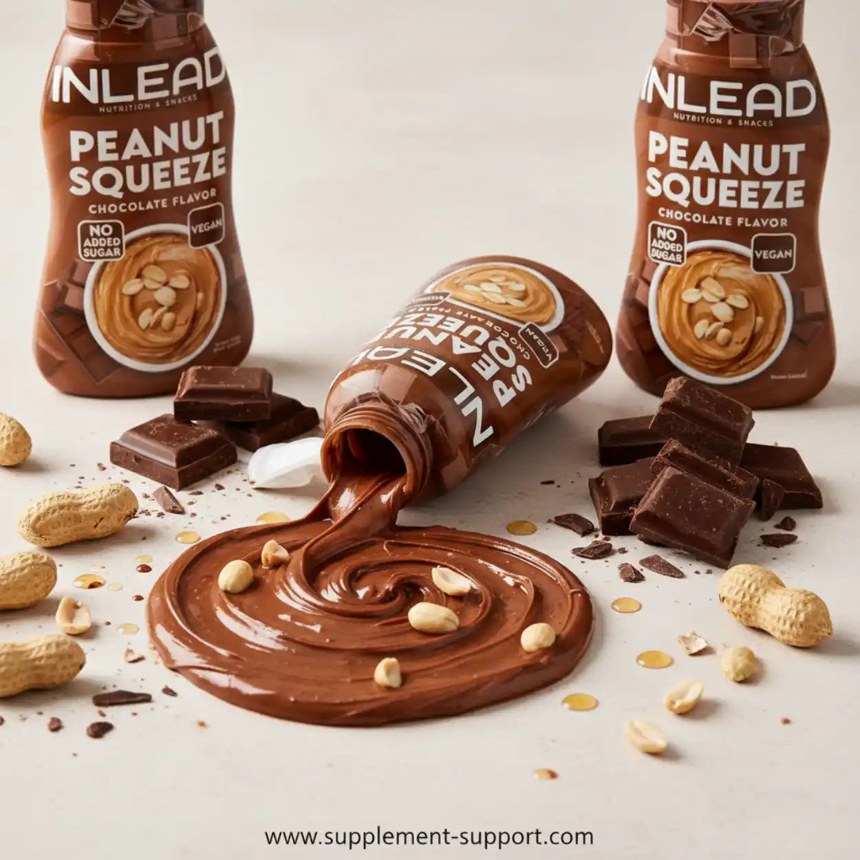 Inlead Peanut Squeeze 520g - Supplement-Support.com