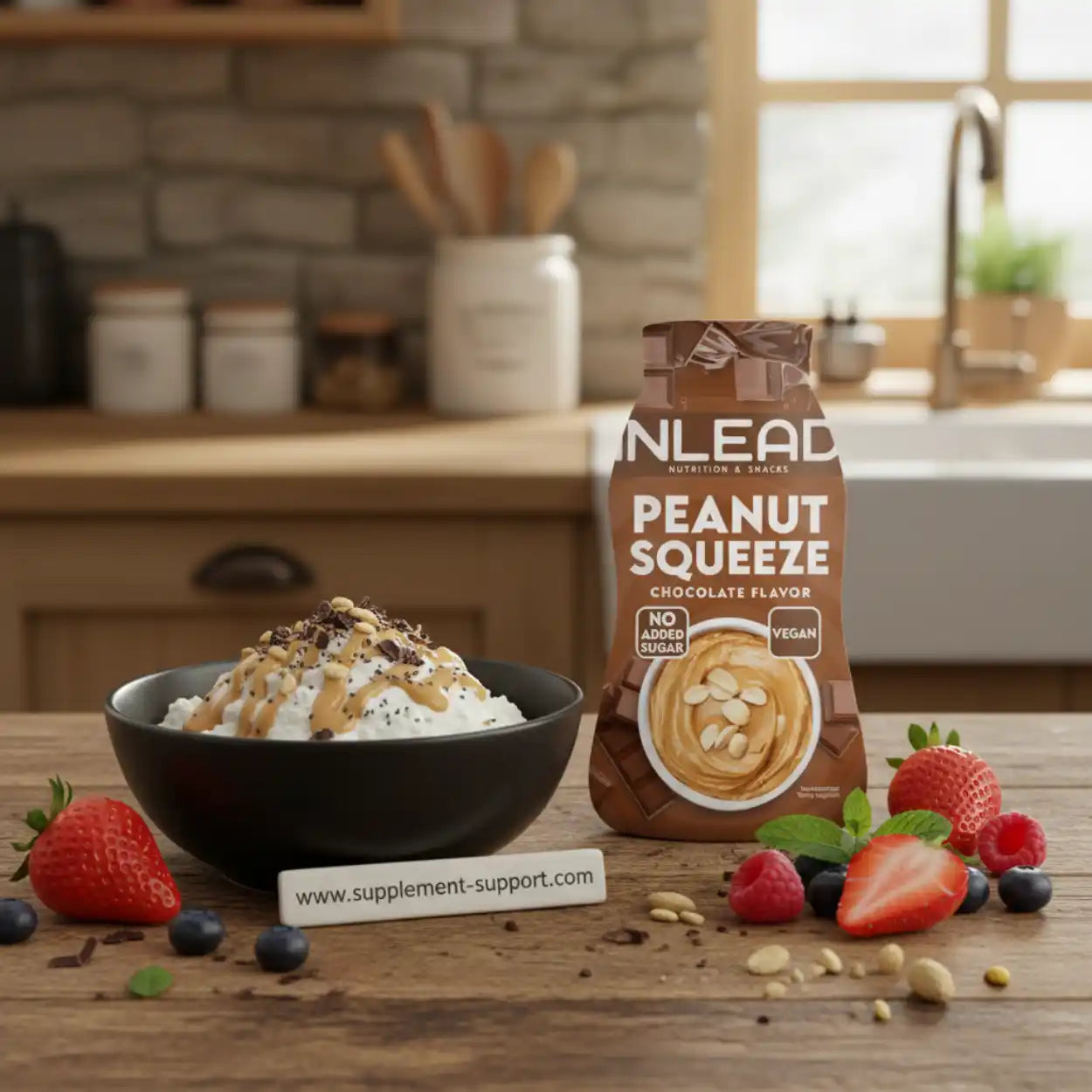 Inlead Peanut Squeeze 520g - Supplement-Support.com