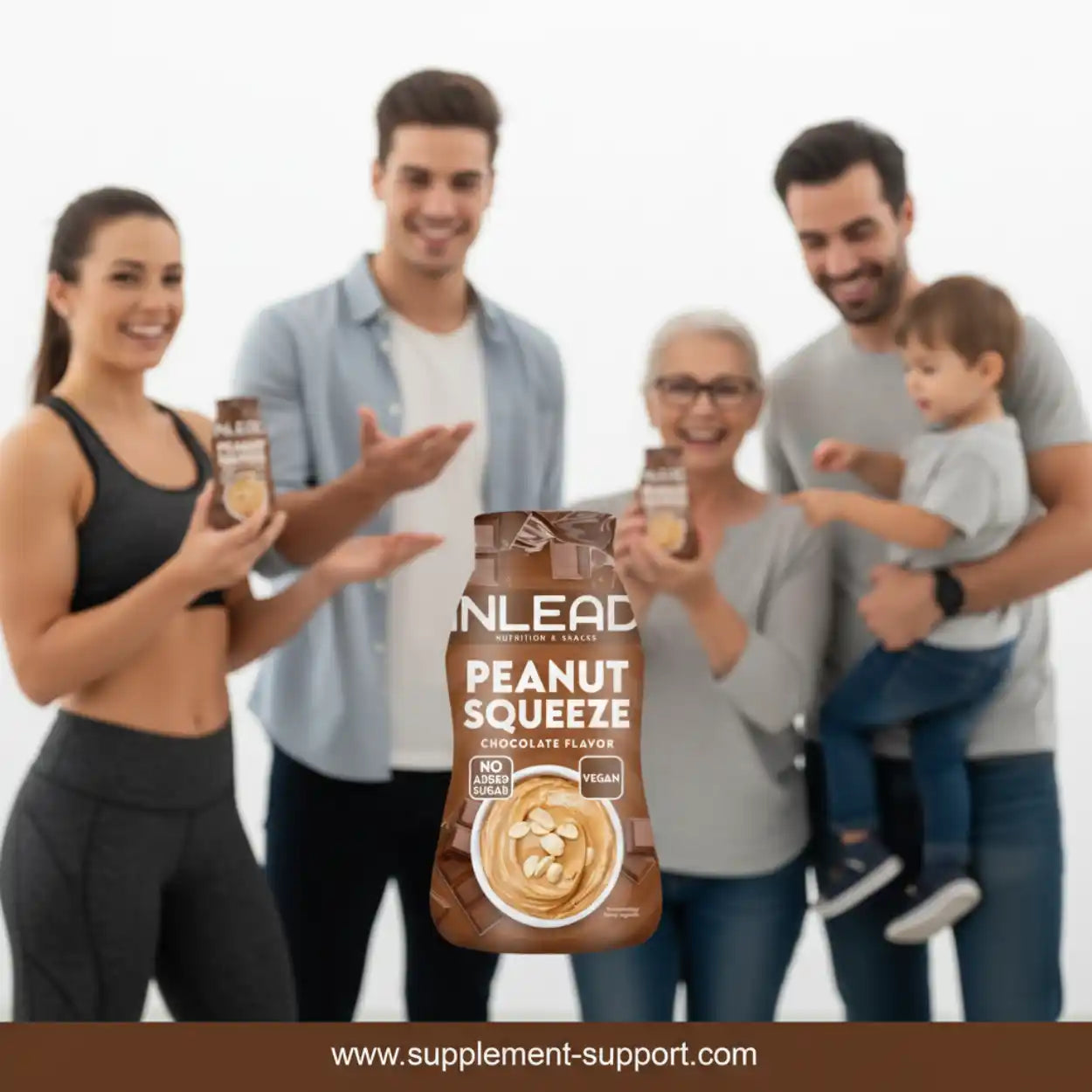Inlead Peanut Squeeze 520g - Supplement-Support.com
