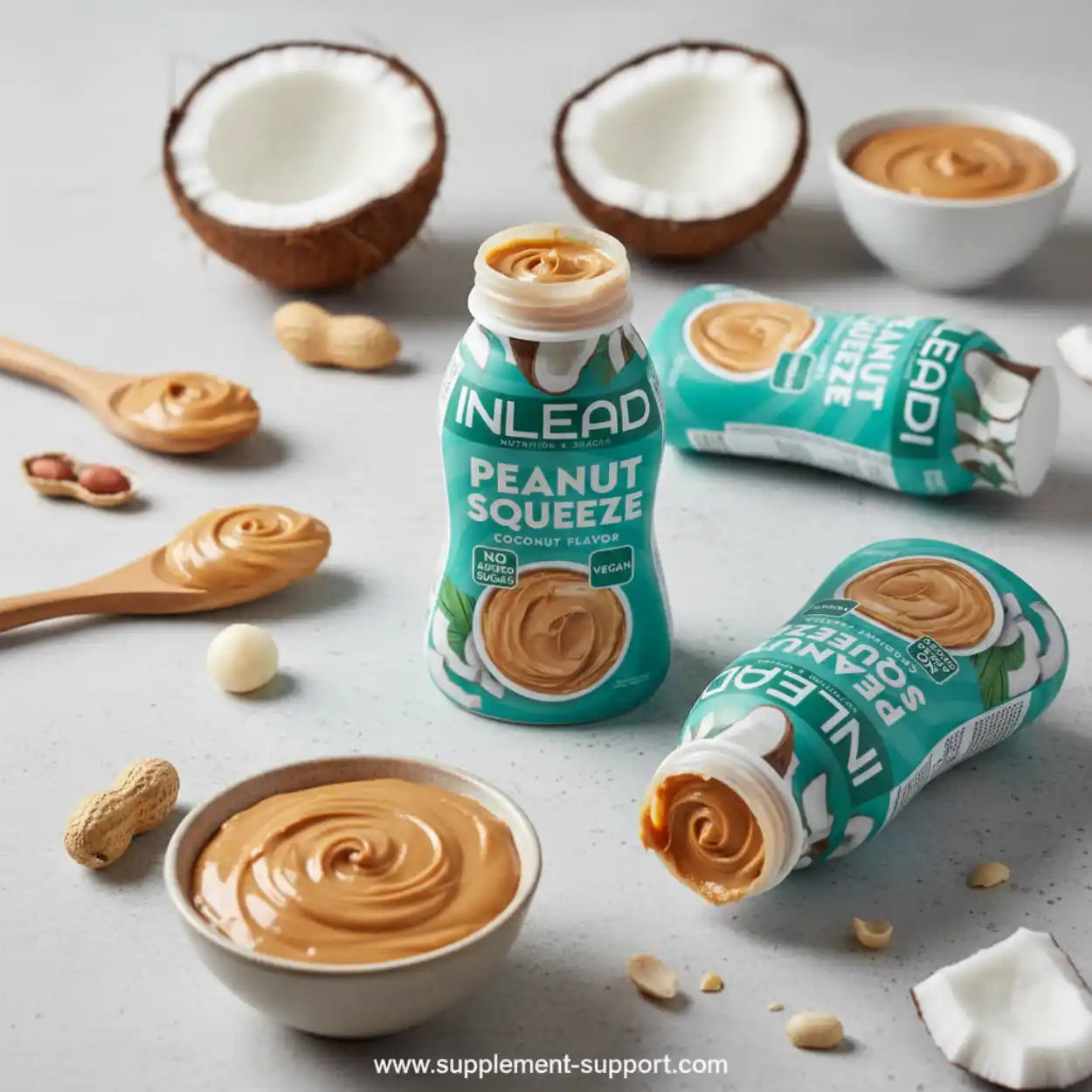Inlead Peanut Squeeze 520g - Supplement-Support.com