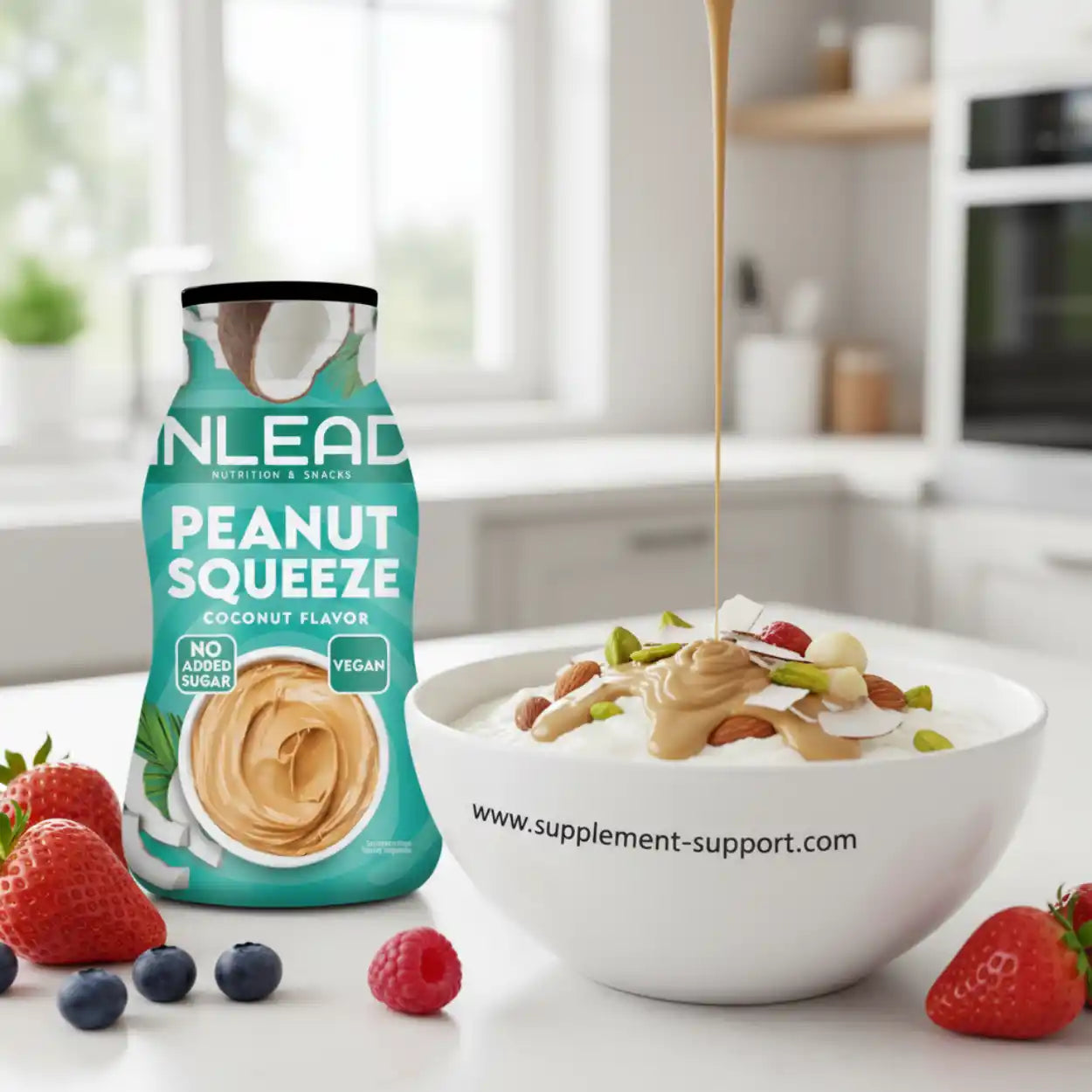Inlead Peanut Squeeze 520g - Supplement-Support.com