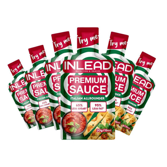INLEAD Premium Sauce Italian Allrounder – 65% weniger Zucker, 95% weniger Fett, ideal für Sportler und Fitness