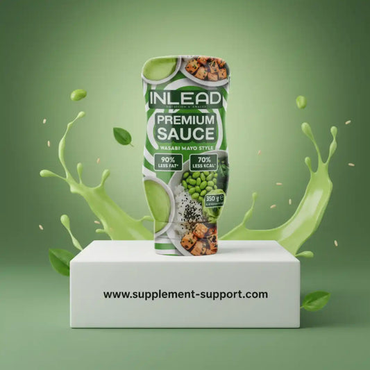 INLEAD Premium Sauce Wasabi Mayo Style, 90% weniger Fett, 70% weniger Kalorien, ideal für Sportler und Fitness