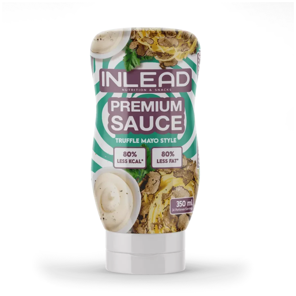INLEAD Premium Sauce Truffle Mayo Style, 80% weniger Kalorien und Fett, 350 ml