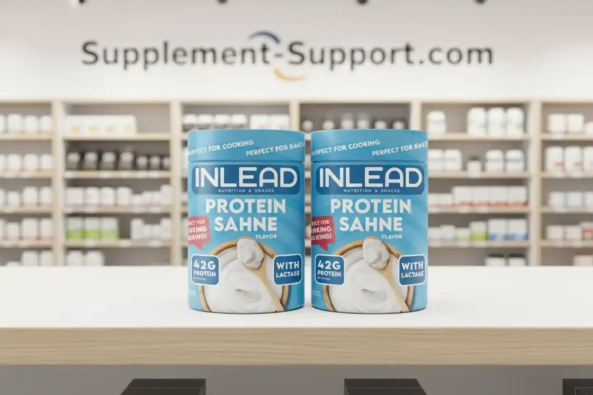 INLEAD Protein Sahne mit 42g Protein & Lactase, ideal für Sportler und Fitness