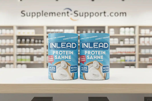 INLEAD Protein Sahne mit 42g Protein & Lactase, ideal für Sportler und Fitness