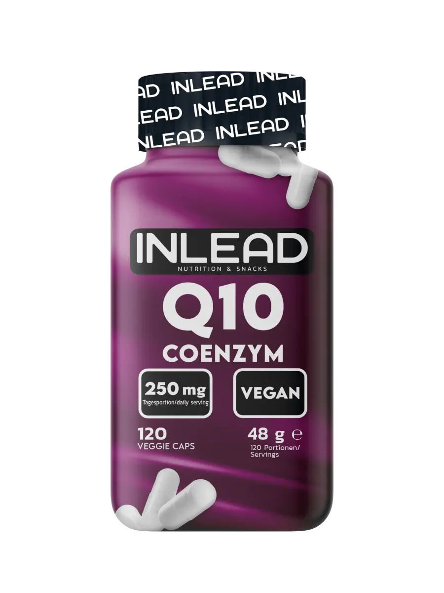 Lila Dose mit Q10 Coenzym 250mg, vegan, 120 Kapseln, Nahrungsergänzung.