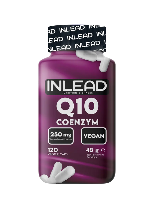 Lila Dose mit Q10 Coenzym 250mg, vegan, 120 Kapseln, Nahrungsergänzung.