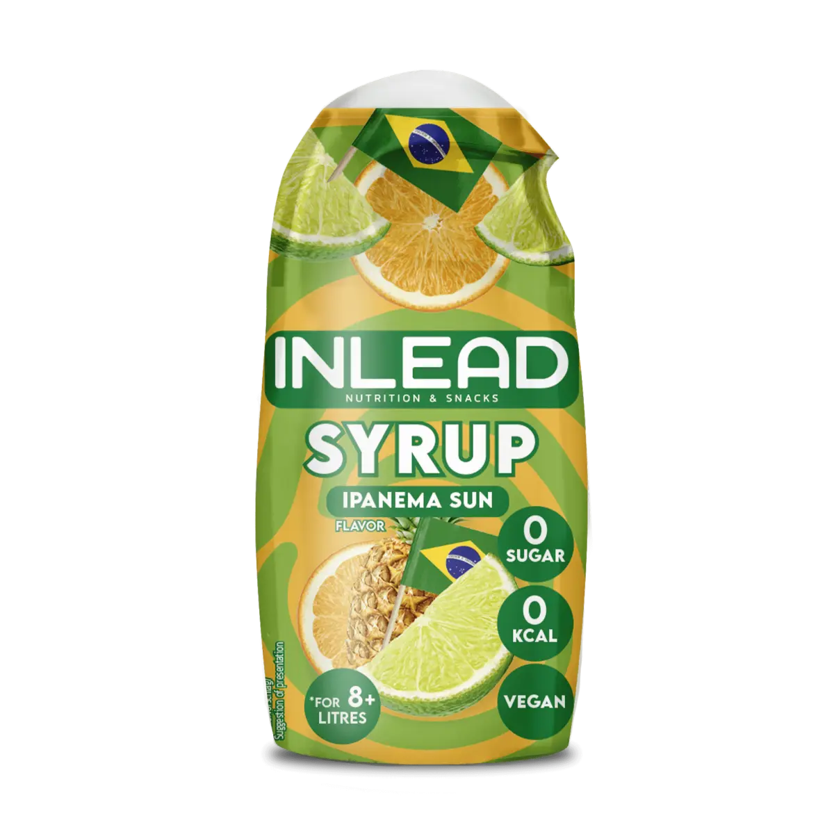 Inlead Syrup Ipanema Sun Geschmack, zuckerfrei, vegan, 0 kcal, für Sportler und Fitness