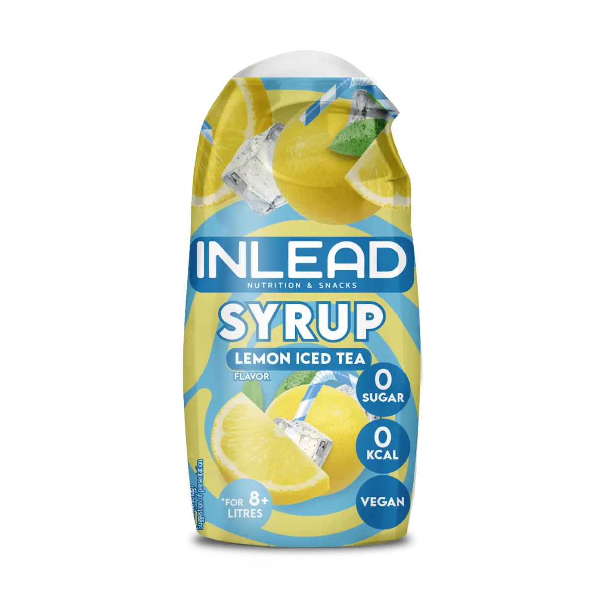 INLEAD Zitronen-Eistee Sirup, zuckerfrei, 0 kcal, vegan – ideal für Sportler und Fitness