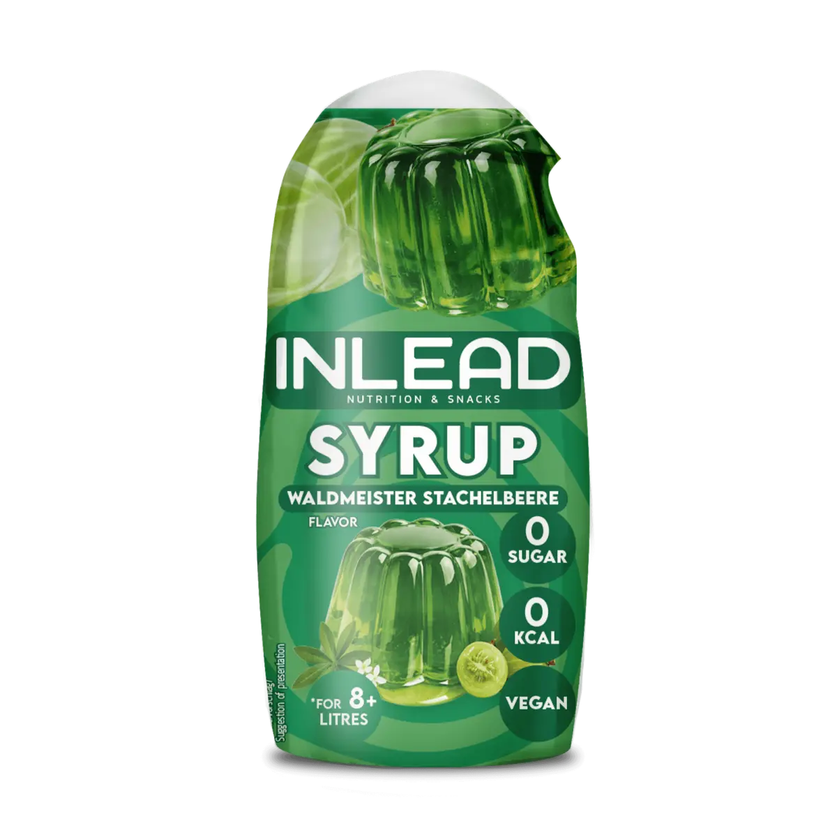 Inlead Waldmeister Stachelbeere Sirup, zuckerfrei, 0 kcal, vegan – ideal für Sportler und Fitness