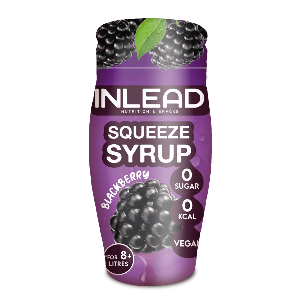 Inlead Squeeze Syrup Blackberry – zuckerfrei, kalorienfrei, vegan für Sportler und Fitness