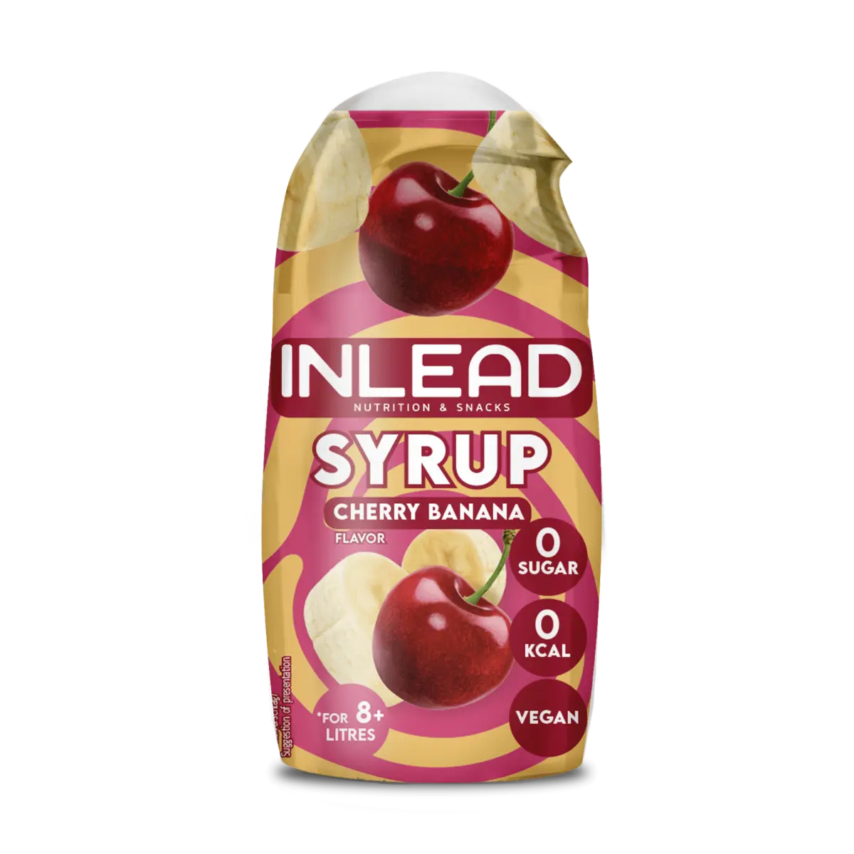 Inlead Syrup in Kirsch-Bananen-Geschmack, zuckerfrei und vegan