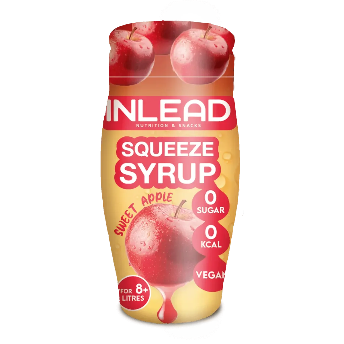Inlead Squeeze Syrup Sweet Apple, zuckerfrei, 0 kcal, vegan – ideal für Sportler und Fitness