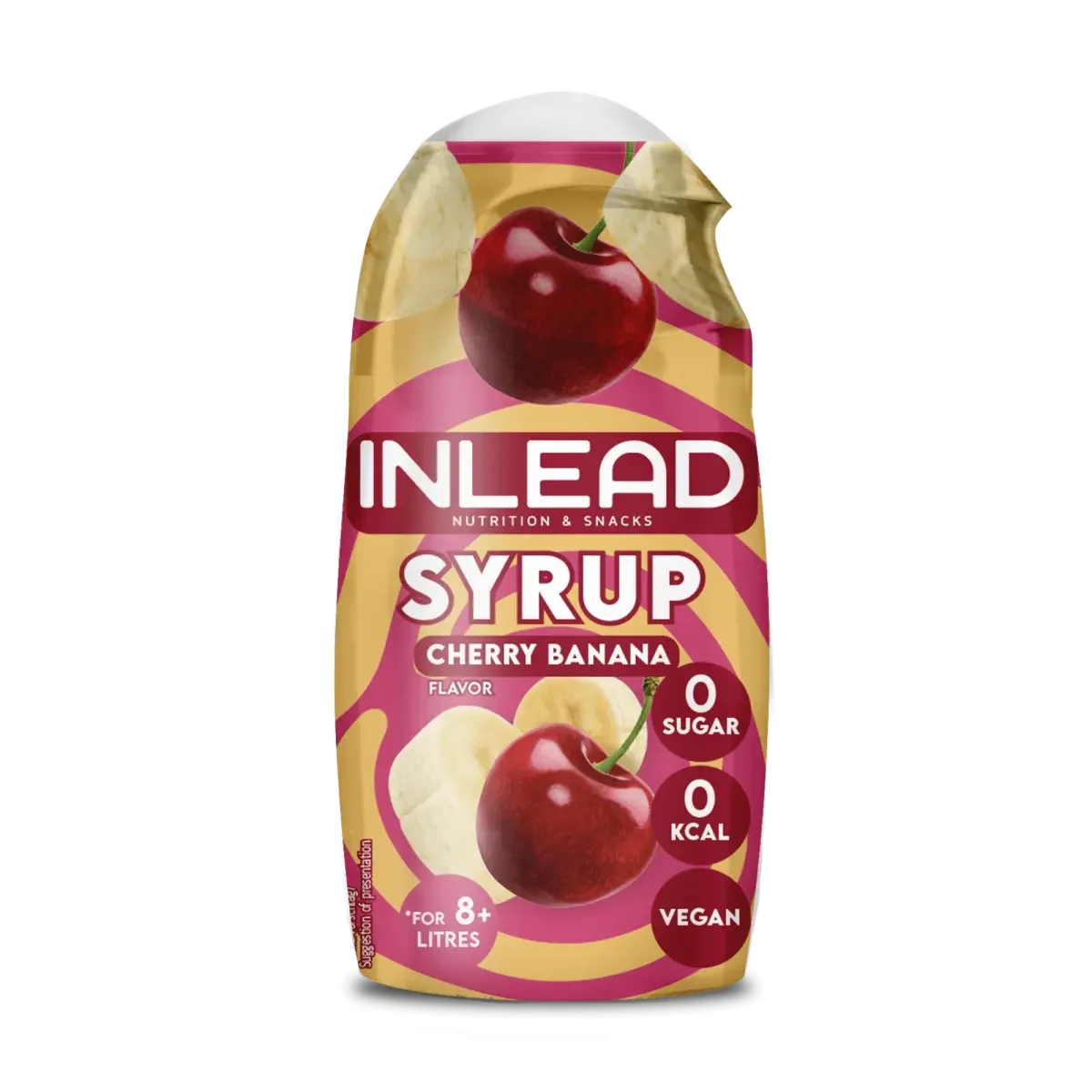 Inlead Syrup in Kirsch-Bananen-Geschmack, zuckerfrei und vegan